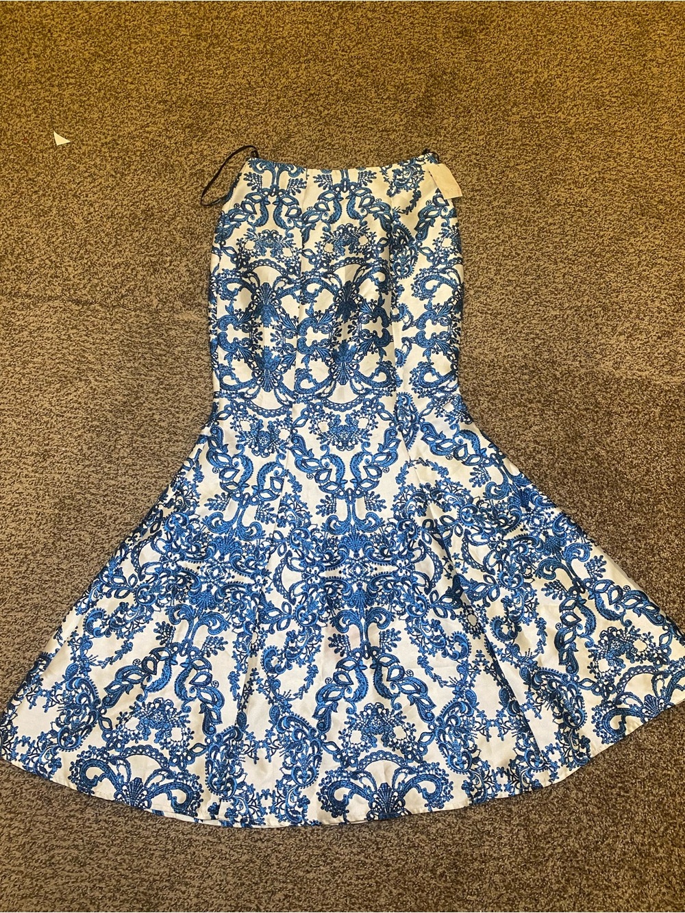 White and Blue Skirt